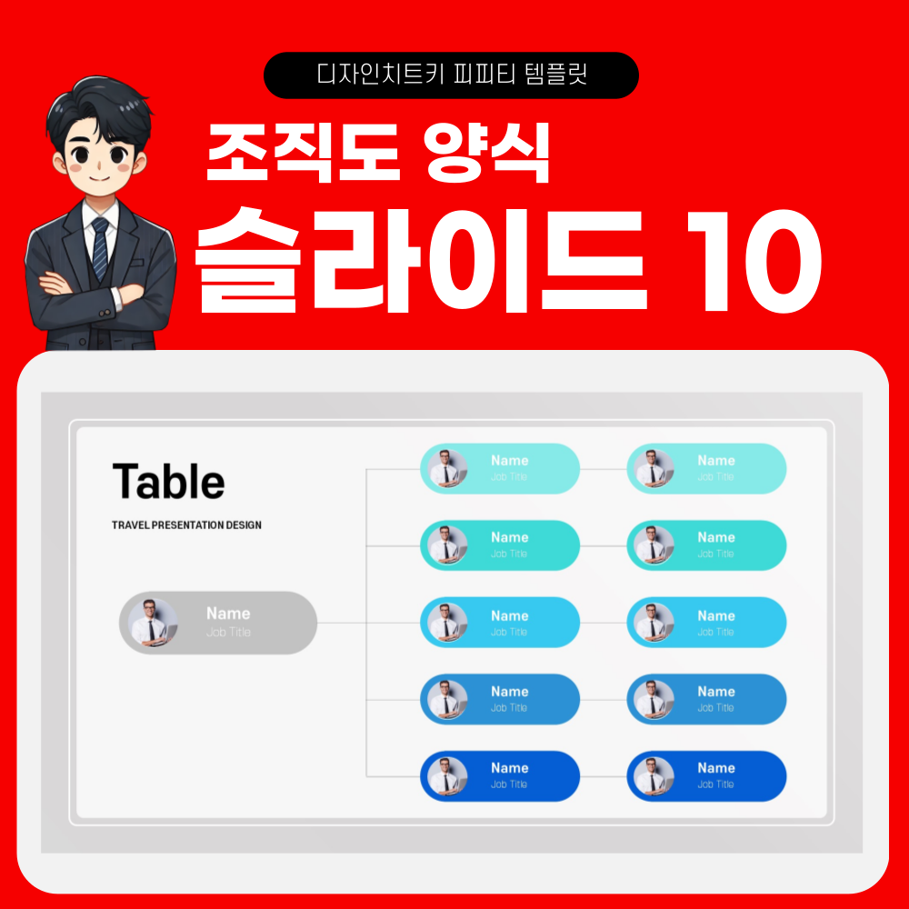 조직도 피피티 템플릿 슬라이드 10